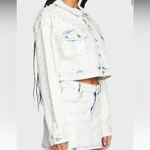 Jean set with pearls - Picture 7 of 8